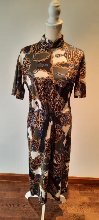 Vestido Zara estampado cadenas y leopardo