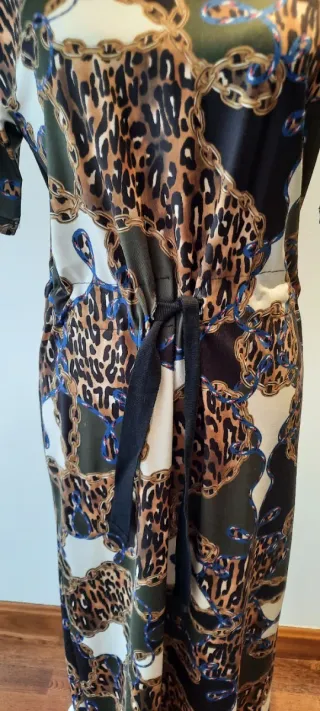 Vestido Zara estampado cadenas y leopardo