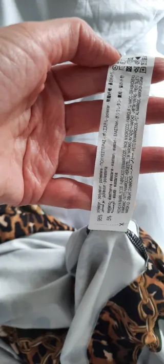Vestido Zara estampado cadenas y leopardo