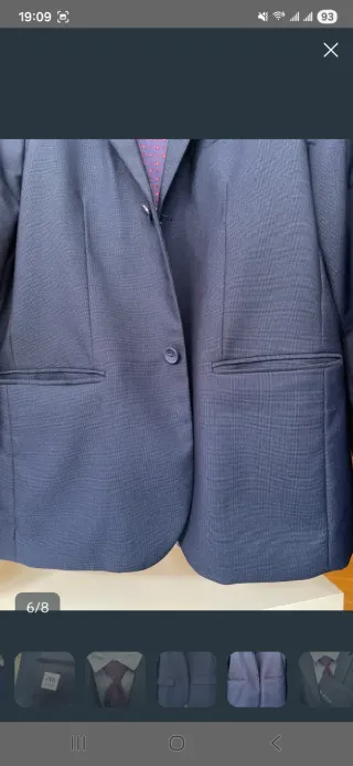 Traje azul Zara 13/14 años