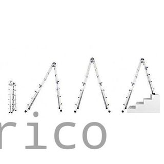 Escalera Telescópica Aluminio 5+5 Pestaña