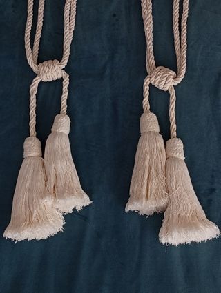 (NUEVO) JUEGO DE ABRAZADERAS O ALZAPAÑOS DE MACRAM