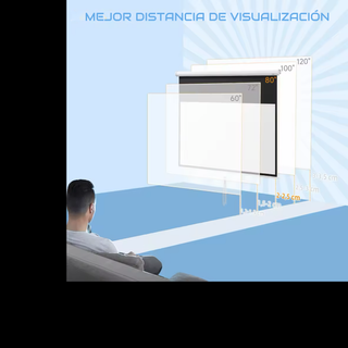Pantalla Proyector Enrollable – 80″ Pulgadas