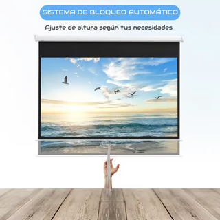 Pantalla Proyector Enrollable – 80″ Pulgadas