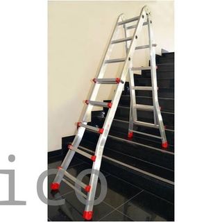 Escalera Telescópica Aluminio 5+5 Pestaña