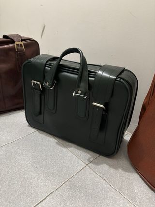 3 Maletas Vintage Marrón y Verde