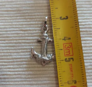 Ciondolo Ancora Oro Bianco 750