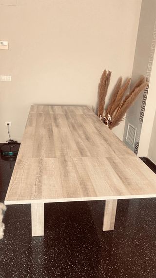 Set mesa comedor con mueble TV a juego