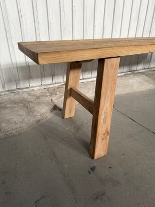 Banco de madera rústico 160x35x45
