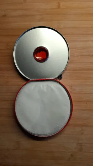 Porta CD/DVD rotondi rossi