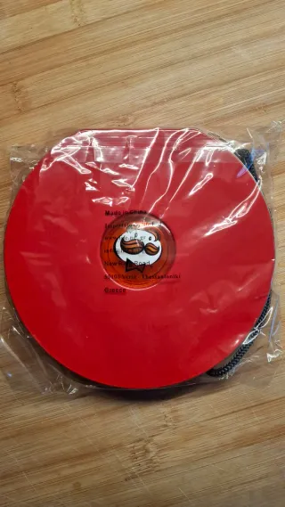 Porta CD/DVD rotondi rossi