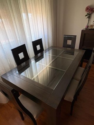 Muebles de salón madera oscura