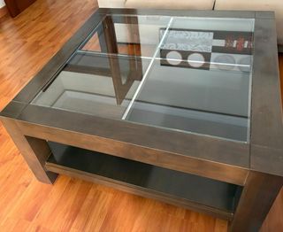 Muebles de salón madera oscura