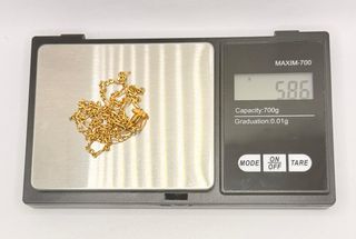 Cadena Fígaro de oro de 18k, 5.86 g, 50.5 cm.
