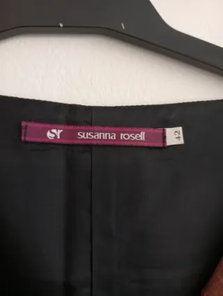 Chaleco Susanna Rosell Talla M Rayas Marrón Naranj