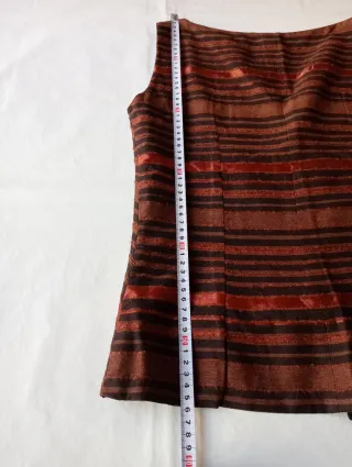 Chaleco Susanna Rosell Talla M Rayas Marrón Naranj