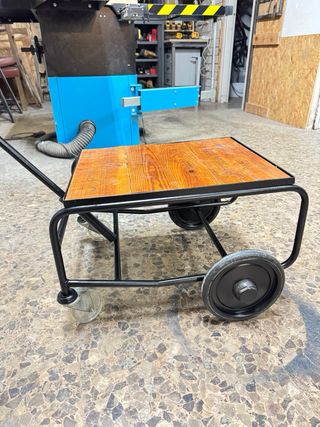 Carrito industrial hierro y madera