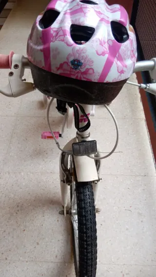 Bicicleta infantil RUNFIT rosa y blanca