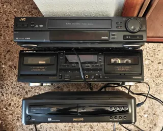 Lector DVD, VHS y Cassette JVC, Pioneer, Philips