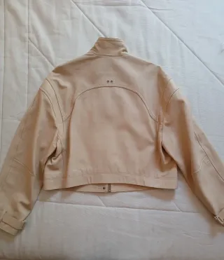 Chaqueta Piel Cropped Calvin Klein Mujer