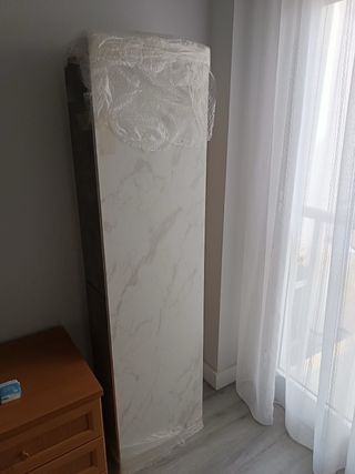 Mueble recibidor 160cm gris y blanco