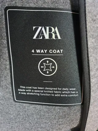 Abrigo Zara Hombre Gris