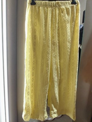 Pantalón textura, amarillo vainilla, M/L