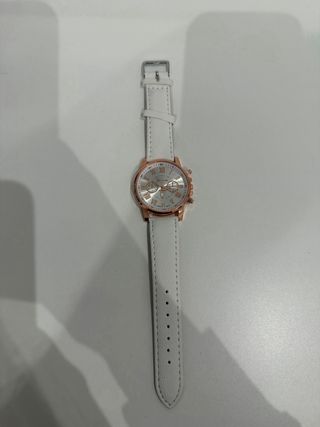 Orologio da polso bianco e oro rosa