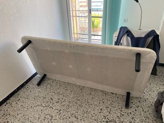 Base tapizada 90x190 cm gris