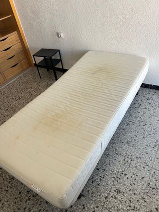 Base tapizada 90x190 cm gris