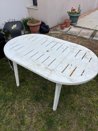 Mesa y sillas exterior pack plástico