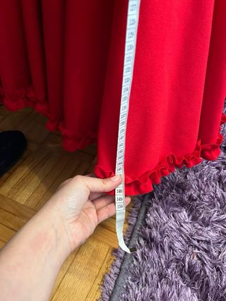 Traje Flamenca Rojo Volante Alto