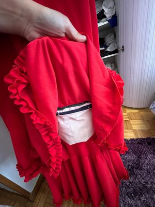 Traje Flamenca Rojo Volante Alto