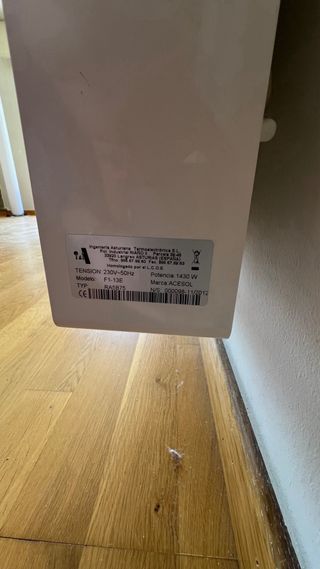 Radiador bajo consumo blanco