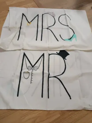 Funda almohada Mrs y Mr