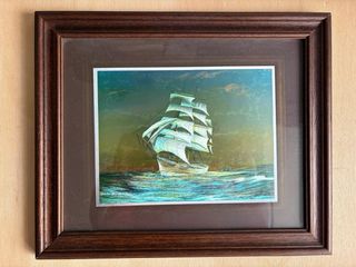 Quadretto con nave a vela