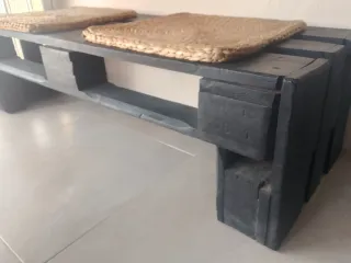 Sofá/asiento palets Negro