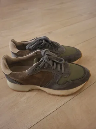 Academia Zapatillas Talla 41.5 Gris Verde