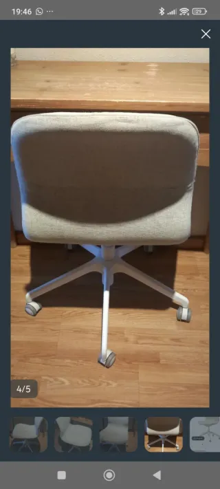 Silla de escritorio Ikea beige