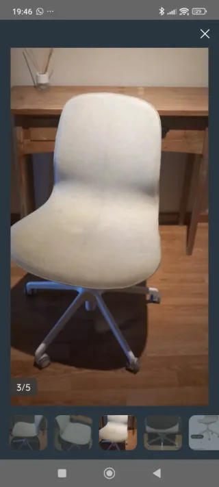 Silla de escritorio Ikea beige