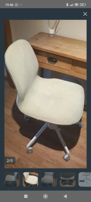Silla de escritorio Ikea beige