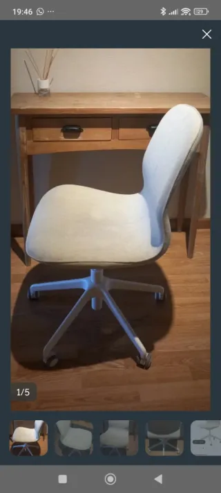 Silla de escritorio Ikea beige