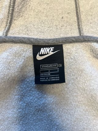 Sudadera Nike Gris con Cremallera y Capucha