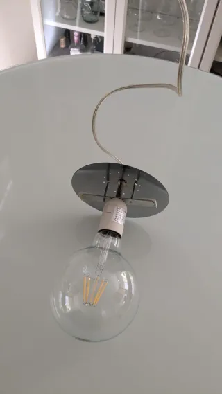 Lámpara colgante cristal y metal