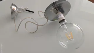 Lámpara colgante cristal y metal