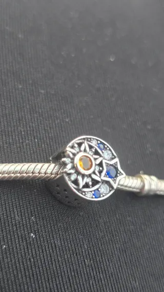 Charm Sol Luna Estrella en Plata de Ley