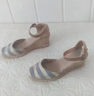 Alpargatas cuña esparto rayas – sandalias verano