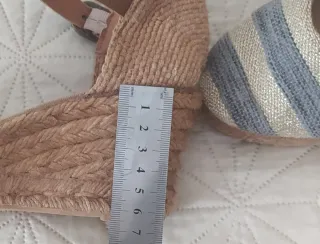 Alpargatas cuña esparto rayas – sandalias verano