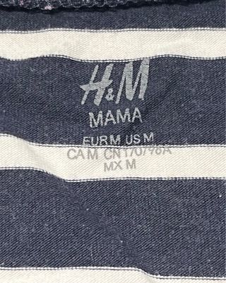 Camiseta premamá H&M rayas blanco y azul