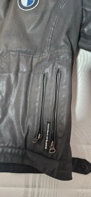 Chaqueta Moto  Hombre Marrón envejecida.